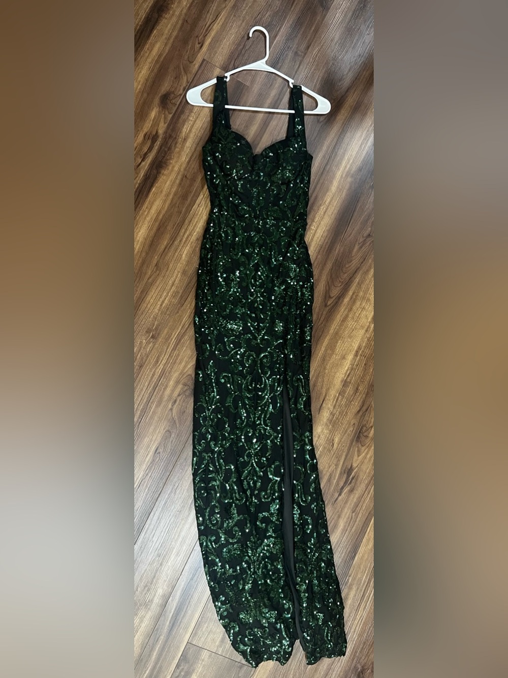 Homecoming Black & Green Windsor Sequin Dress